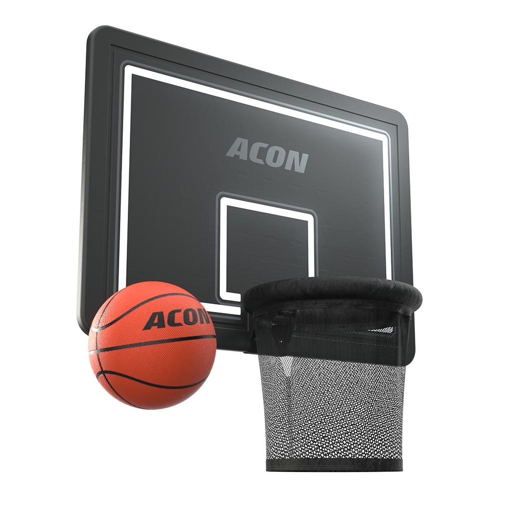 Acon basketkorg för rektangulär studsmatta.