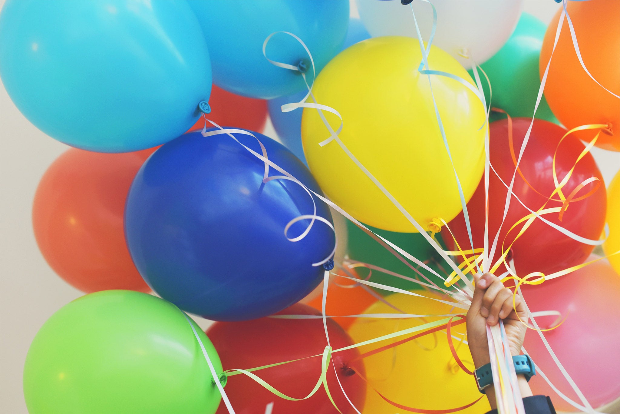 Studsmatte fester med ballonger