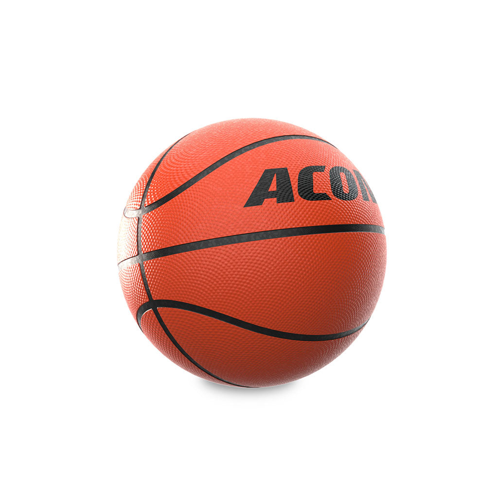 Produktbild av den orangefärgade, proffsiga Acon basketboll, mot vit bakgrund.