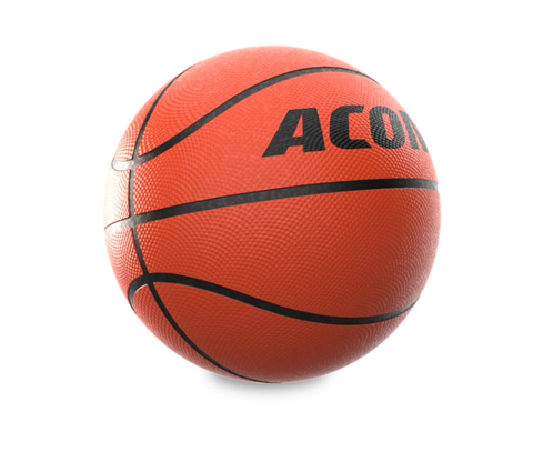 Produktbild av den orangefärgade, proffsiga Acon basketboll, mot vit bakgrund.