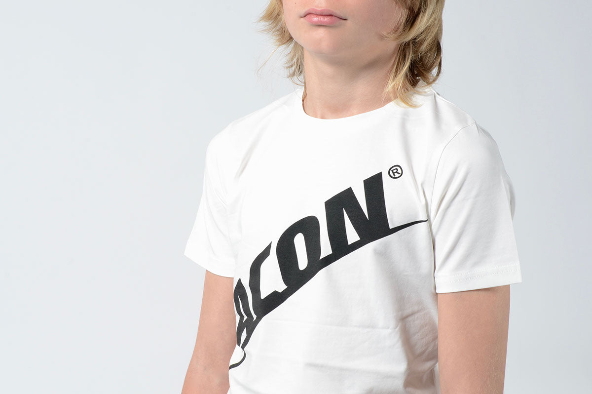 ACON T-shirt Regular, vit - närbild